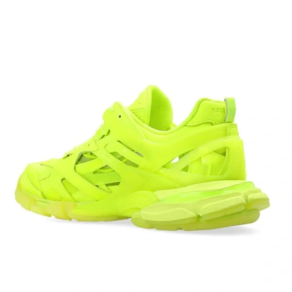 Balenciaga Track 2.0 Neon Yellow Rare Clear Sole Sneakers Men’s 12